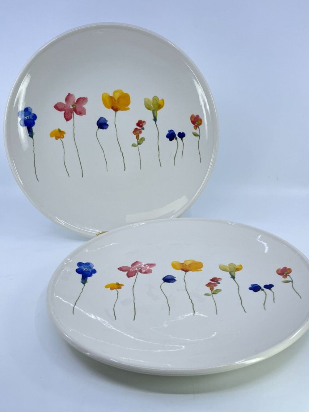 vintage royal stafford "scattered flowers" coupe dinner plates set of 2